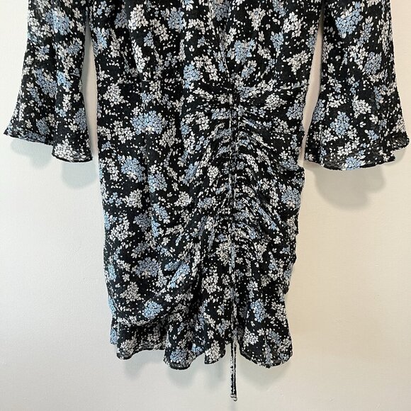 Veronica Beard Sean Black Foral Jacquard Silk Mini Dress Size 8 - Picture 5 of 9